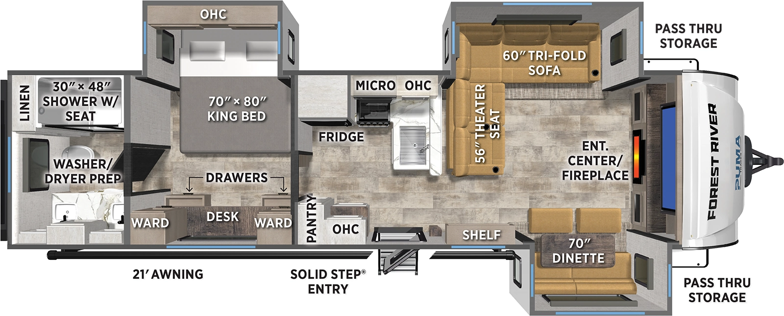 Puma Tracks 3300FLBS Floorplan